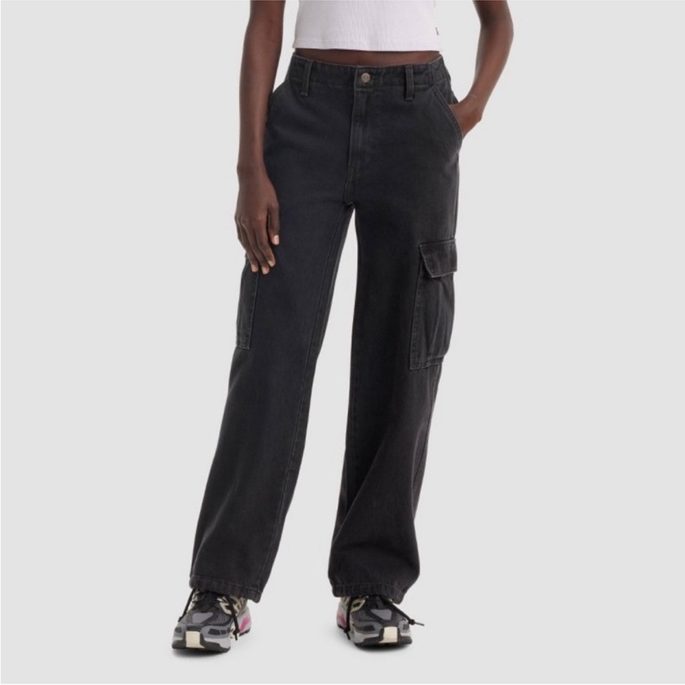 Levi's 94 baggy cargo Women's black jeans